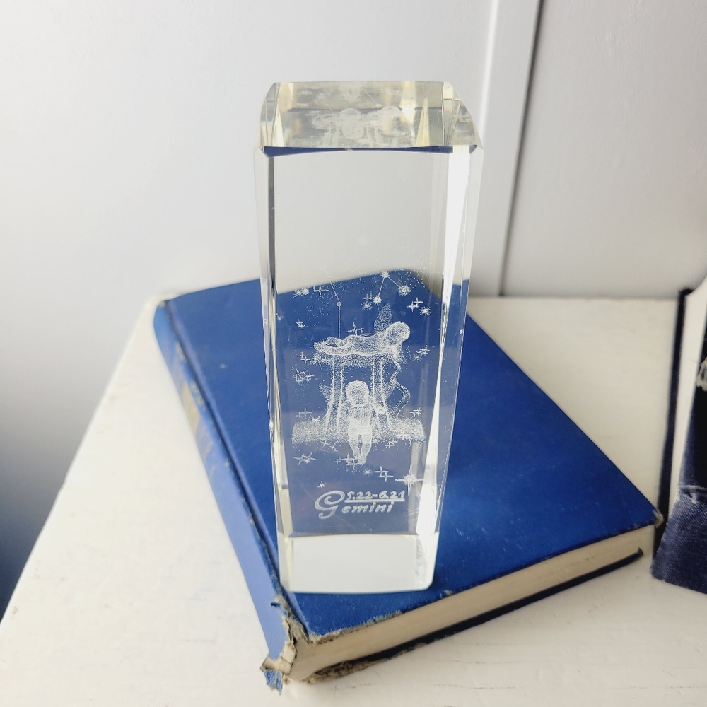 Gemini Crystal Paperweight